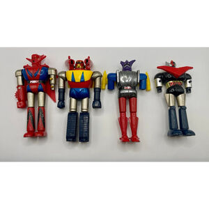 Vintage Shogun Warriors 5” Diecast Robot Lot 4 Japan Mazinger Read